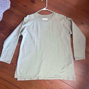 LAKE Tunic Sweatshirt in Moss small